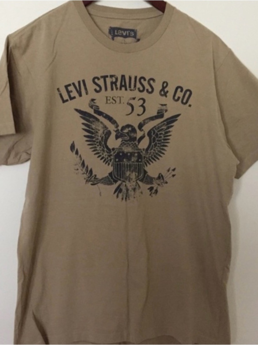 Levi's Tan Short-Sleeve Eagle Graphic T-Shirt